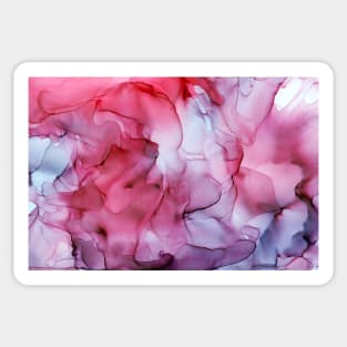 Plum Pink Ink Painting Sticker